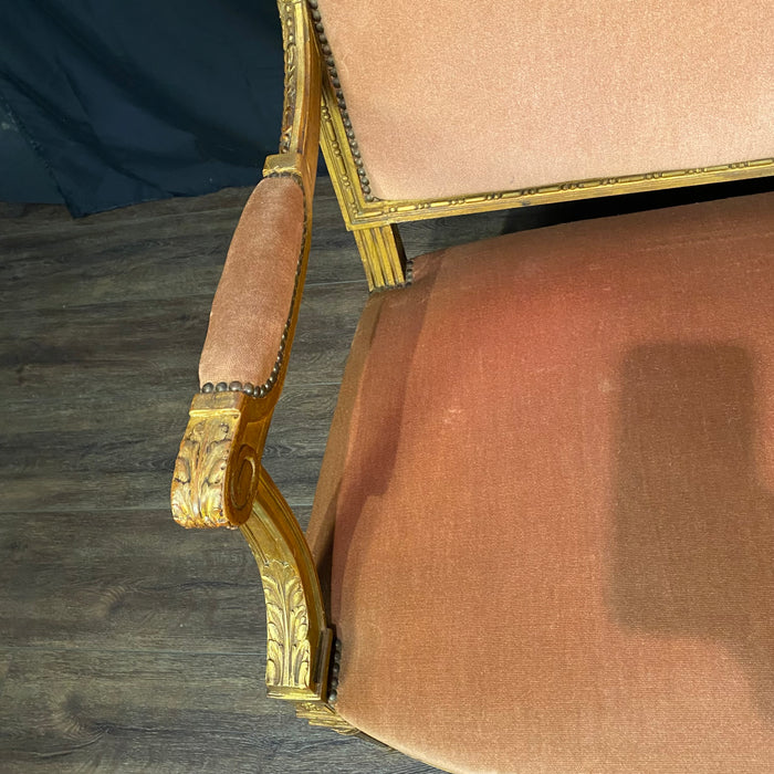 Antique French Louis XVI Salon Suite | Sofa or Canapé, Pair of Armchairs or Fauteuils & Pair of Side Chairs