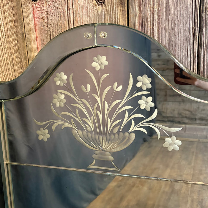 Antique Venetian Engraved Neoclassical Wall Mirror