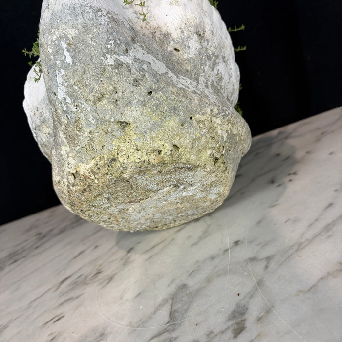 Painted Stone Swan Planter