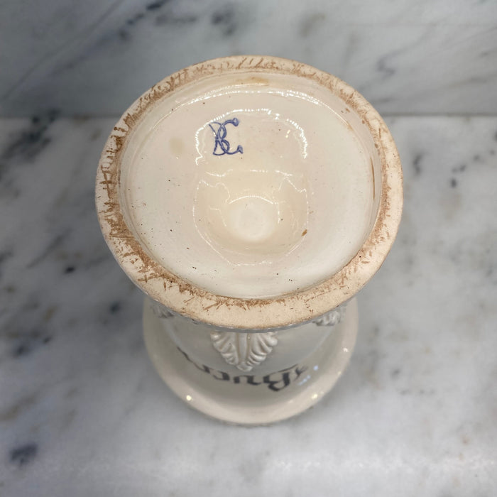 Antique Italian Apothecary Jar Venetian Porcelain Urn Large