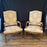 Antique French Provincial Pair of Armchairs or Fauteuils  - Elegant Louis XV Carved Walnut
