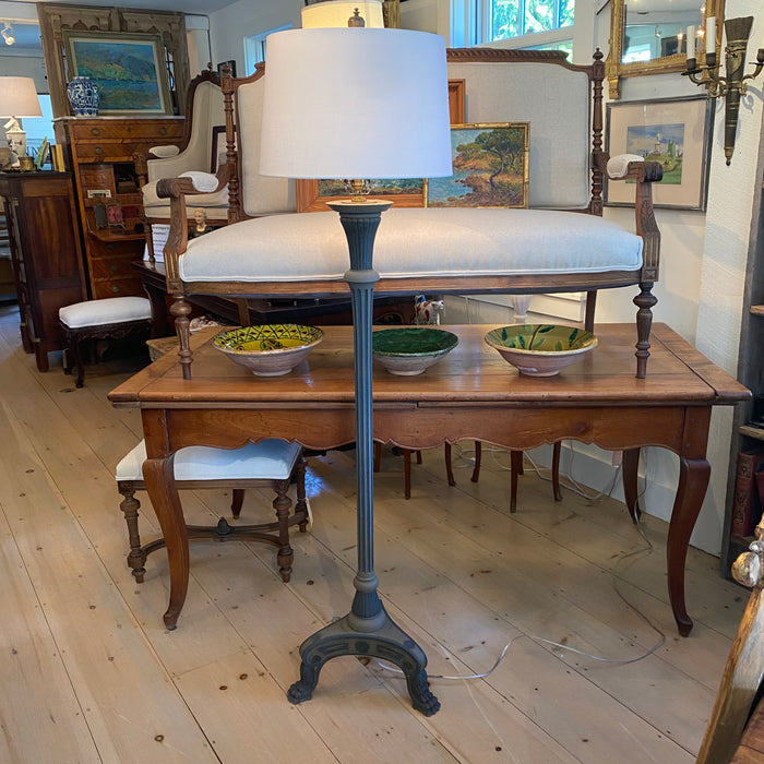 Antique French Floor Lamp Hand Carved and Painted 19th Century