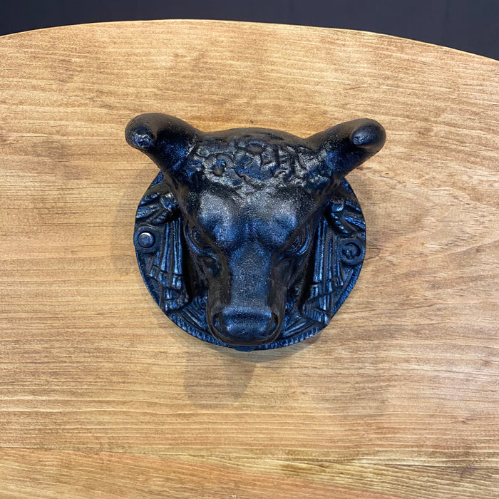 Antique country French Boucherie Billot de Boucher - Butcher's Shop Butcher Block Table with Original Maker's Label