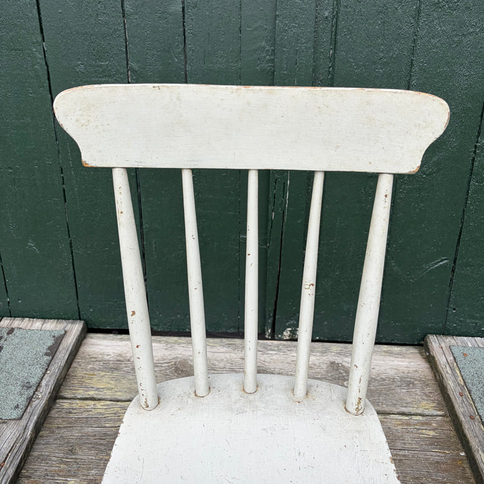 Set of Five 19th Century Plank Seat Grange Chairs from Maine