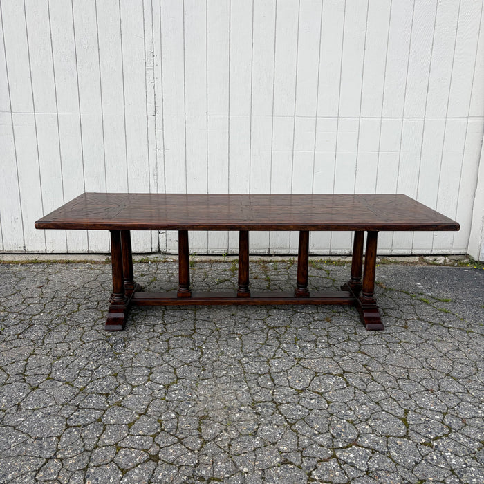 Large Refectory Trestle Dining Table Jacobean Style by Theodore Alexander Castle Bromwich