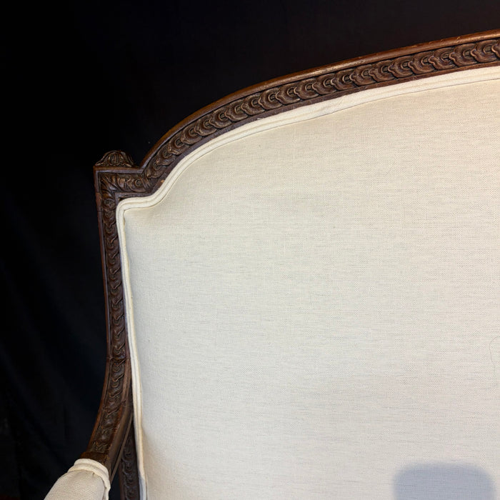 19th Century French Louis XVI Walnut Sofa or Canapé with Museum Quality Carving