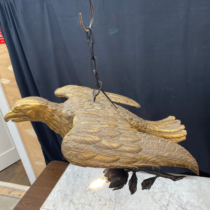 French Carved Gold Gilt Eagle Chandelier Museum Quality