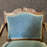 Pair of 19th Century French Louis XV Chairs with Original Blue Mohair Upholstery Armchairs or Fauteuils