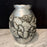 French Art Deco Pewter Floral Vase Signed by Lucien Houzeaux