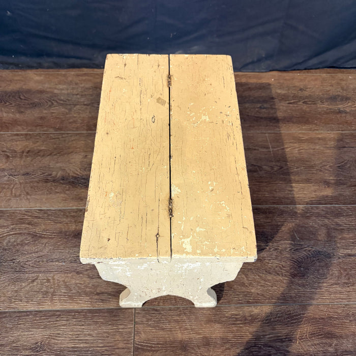 Antique Primitive Shoe Shine Bench for Cobbler with Cast Iron Foot Rest