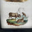 French Antique 18th Century Cow and Sheep Engraving Hand Colored Signed Artwork