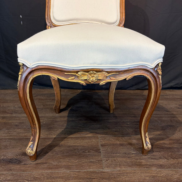 Set of Six French Louis XV Walnut Dining Chairs