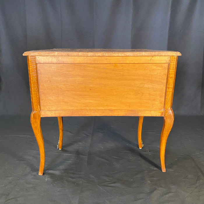 French Pair of Louis XV Walnut Commodes, Side Tables or Nightstands with Ormolu Accents