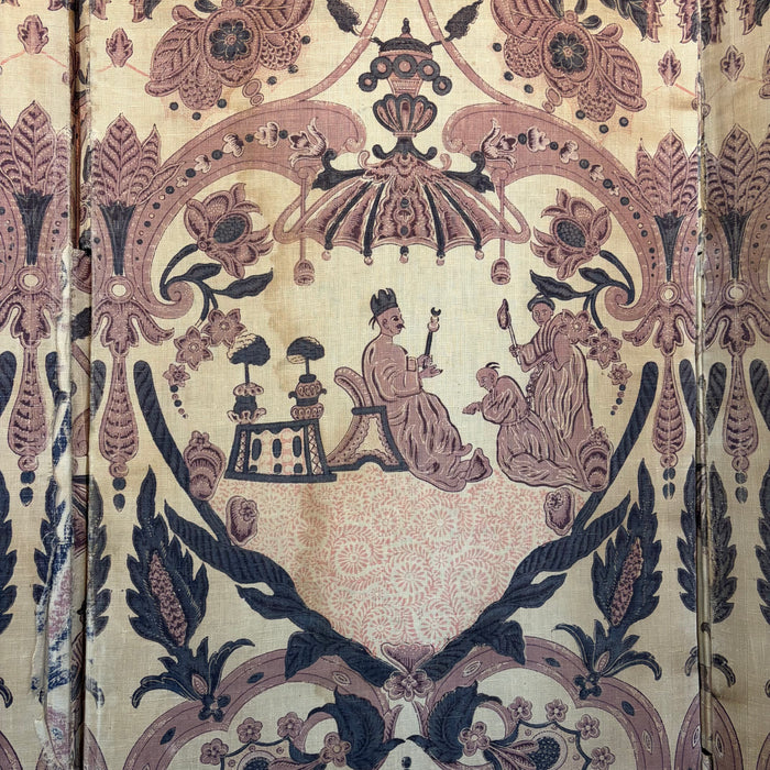 Antique French Rococo Revival Folding Screen or Room Divider with Chinoiserie Motifs