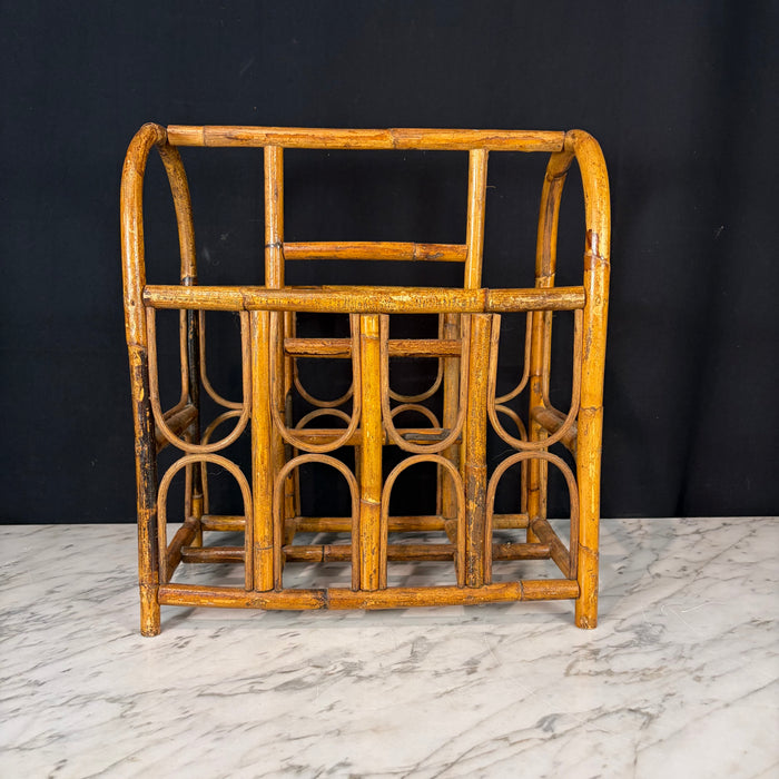 British Style Burnt Bamboo Magazine Rack