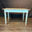Antique French Provincial Painted Table or Desk with Drawer, Pale Blue Patina