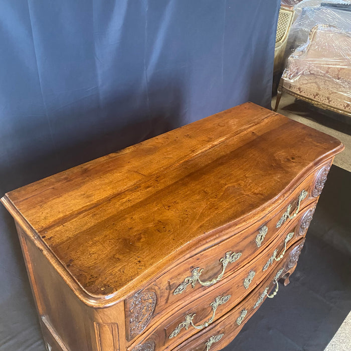 Antique French Carved Louis XV Commode or Chest of Drawers with Exquisite Figural Hardware