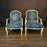 Pair of 19th Century French Louis XV King and Queen Armchairs or Fauteuils