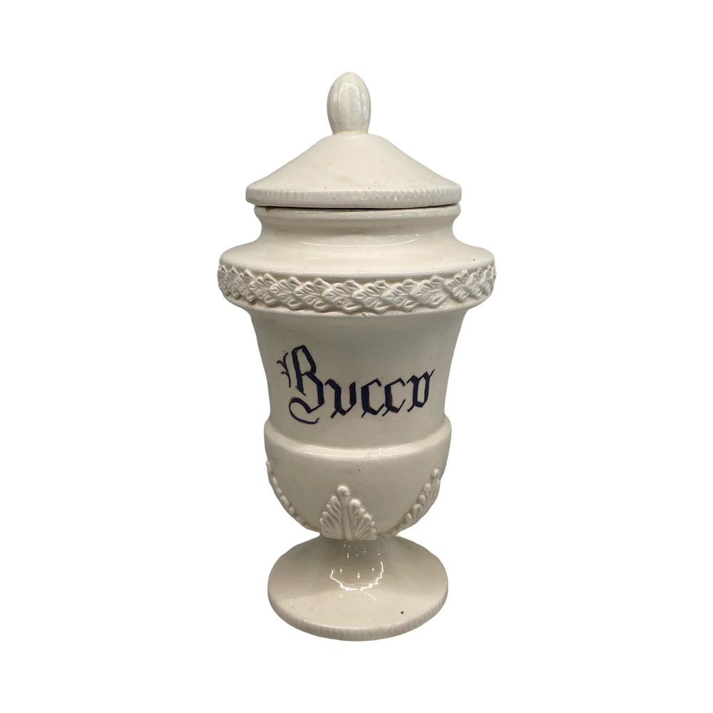 Antique Italian Apothecary Jar Venetian Porcelain Urn Large