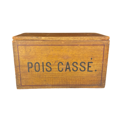 Antique French Box Faux Painted Pois Casse Large Decorative Box Large