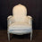 Pair of Antique French Louis XVI Carved and Painted Bergère Armchairs with New Upholstery