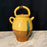 French Antique Yellow Glazed Gargoulette - Antique Provencal Pottery Jug with Lid