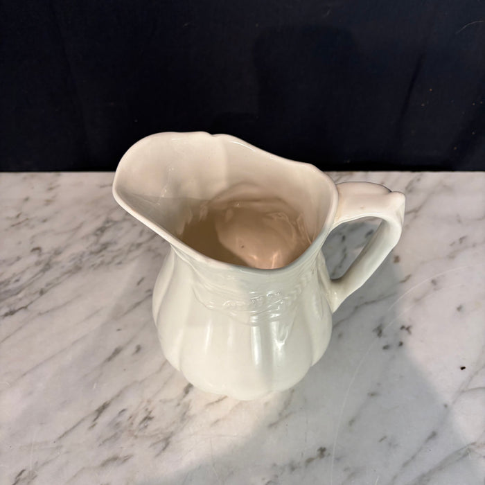 English Ironstone Pitcher with Wheat Motif