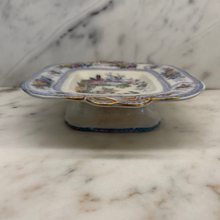 Antique English Staffordshire Parma Hand Painted Serving Platter Livesley Powell & Co 1850s