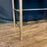 Stunning French Balcony Console Table with Marble Top & Gold Figural Wrought Iron Panel