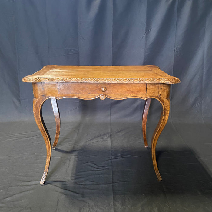 Antique 19th Century French Provincial Country Side Table, End Table or Petite Writing Desk