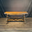 French Console Table or Dining Table with Carved Trestle Base and Folding Solid Oak Top