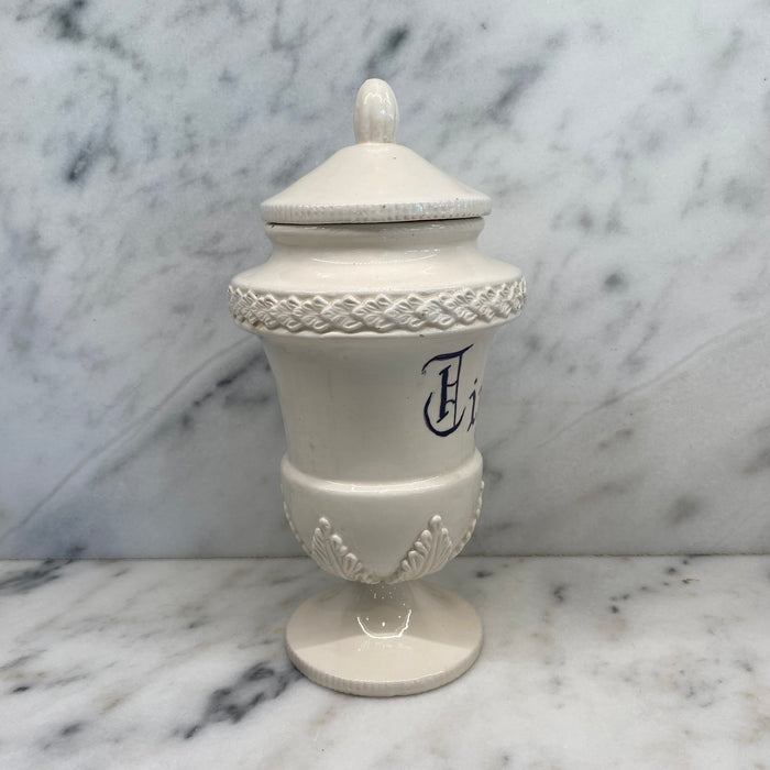 Antique Italian Apothecary Jar Venetian Porcelain Urn Large