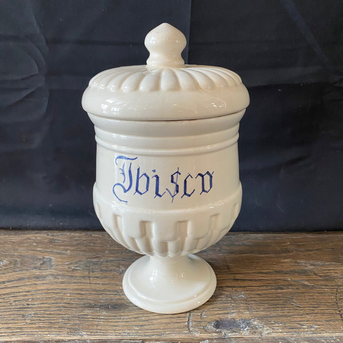 Antique Italian Apothecary Jar Venetian Ibisco Porcelain Urn Large
