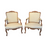 Fine Pair of 19th Century French Louis XV Period Carved Walnut Armchairs or Fauteuils