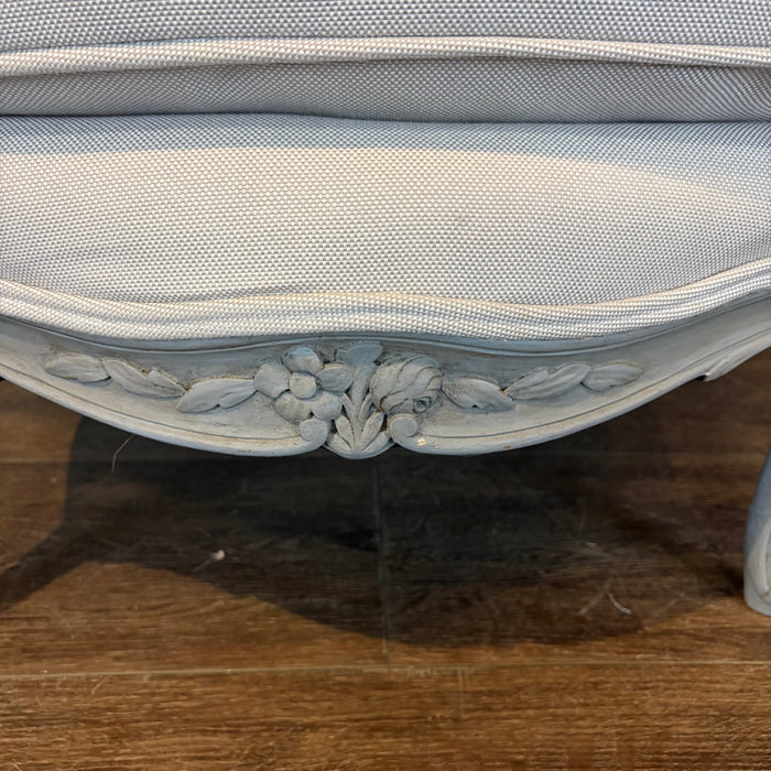 Pair of Antique French Louis XV Painted Bergère Armchairs