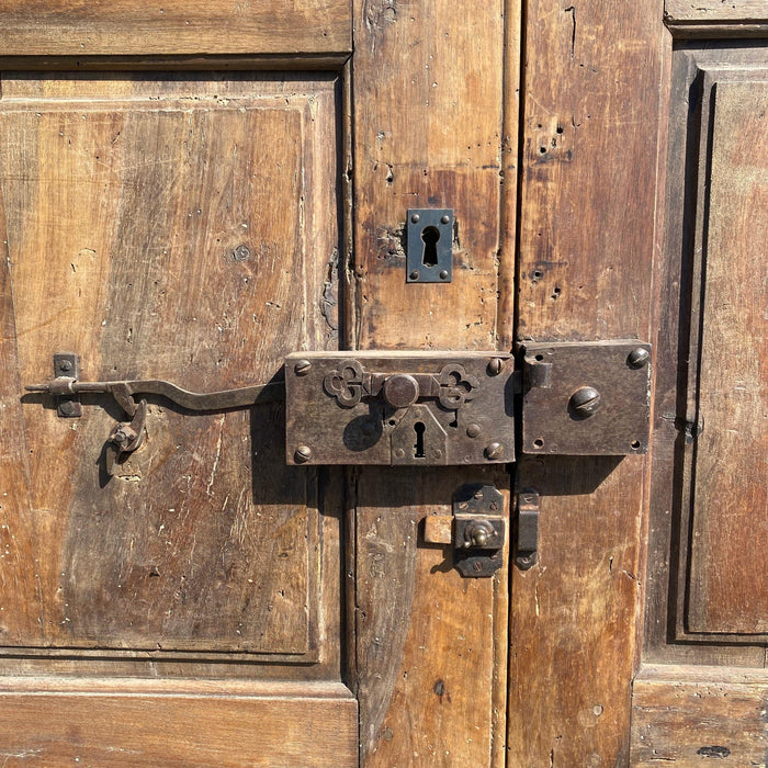 CLEAN UP/FIX UP AND REPHOTOGRAPH. French 18th Century Vielle Porte Double Interior or Exterior Doors with Original Hardware