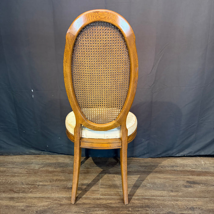 Set of 8 Midcentury French Louis XVI Style Cane Back Dining Chairs with Two Armchairs