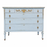 French Louis XVI Style Painted Blue Chest of Drawers with Gilt Bronze Mounts