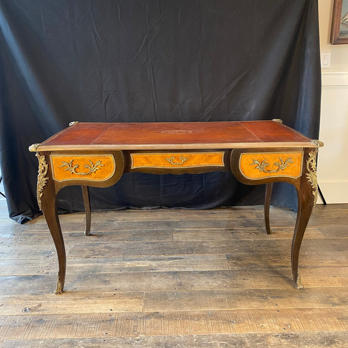 Louis XV Bronze-Mounted Kingwood and Walnut Bureau Plat Desk