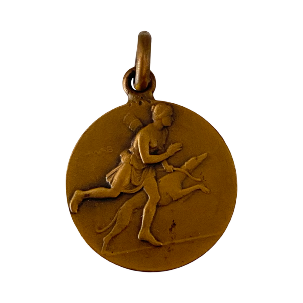 Signed French Dog Show Medal/Award: 1938 Canine Pendant: Exposition Canine D'Agen 1938 dog race