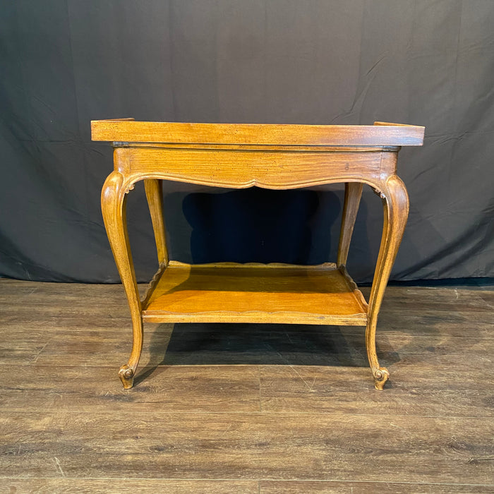 Pair French Louis XV Style End Tables or Side Tables with Exquisite Marble Tops