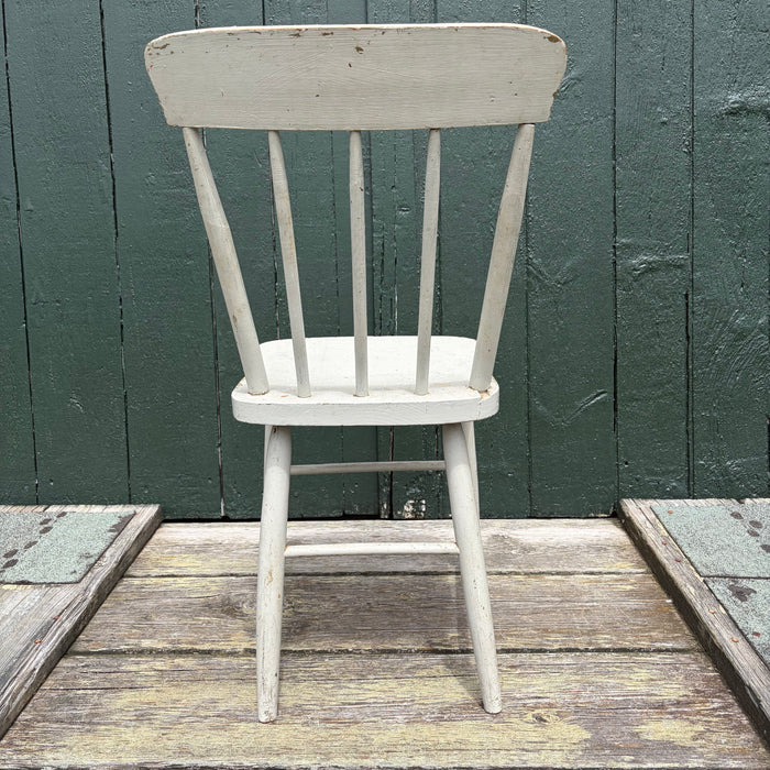 Set of Ten 19th Century Plank Seat Grange Chairs from Maine