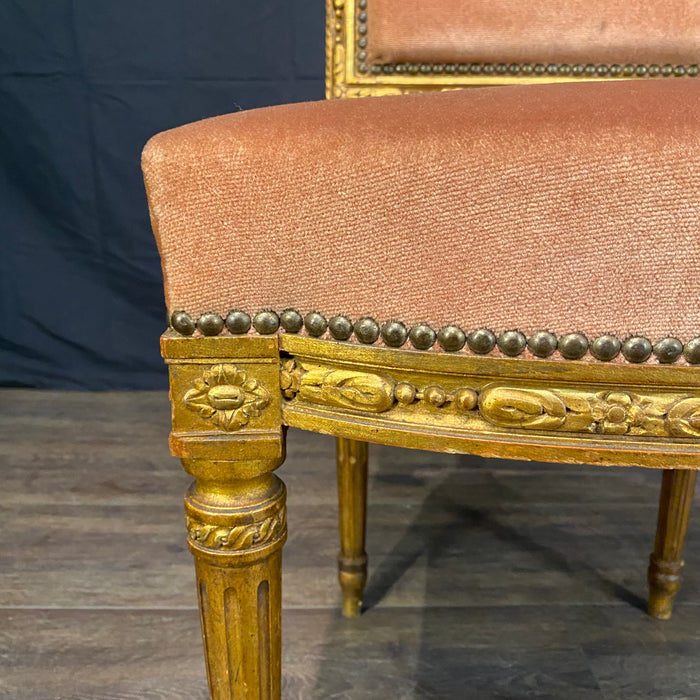 Antique French Louis XVI Salon Suite | Sofa or Canapé, Pair of Armchairs or Fauteuils & Pair of Side Chairs