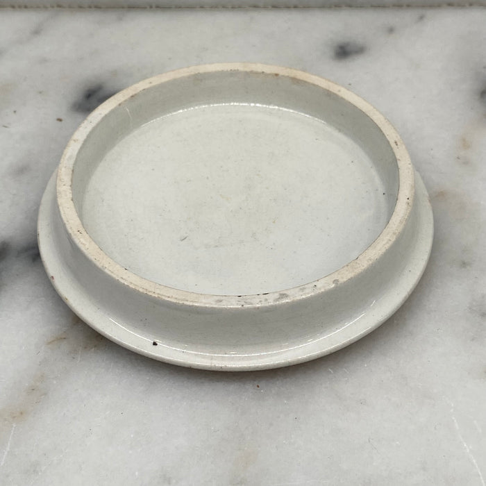 Antique English Victorian Prattware “Hide and Seek” Pot Lid