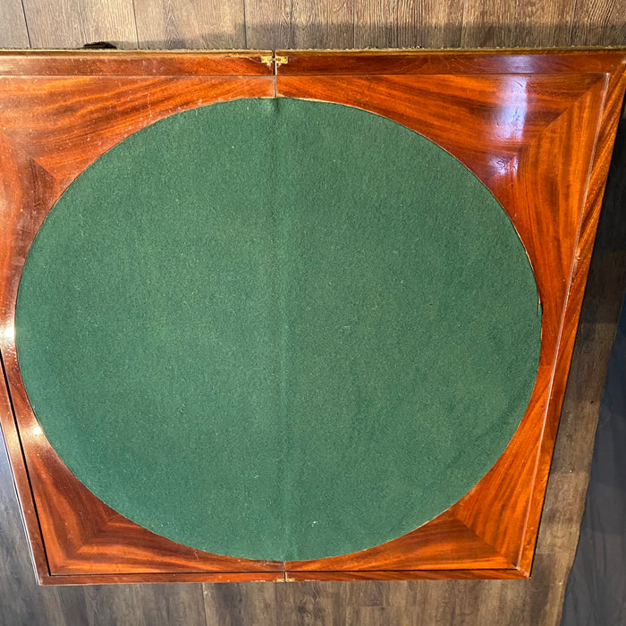 Antique French Neoclassical Game or Card Table, or Console, Occasional Table or Side Table with Fold-Over Top and Gilt-Bronze Mounts