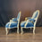 Pair of 19th Century French Louis XV King and Queen Armchairs or Fauteuils