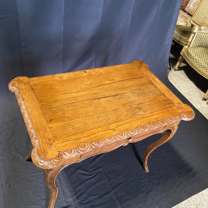 Antique 19th Century French Provincial Country Side Table, End Table or Petite Writing Desk