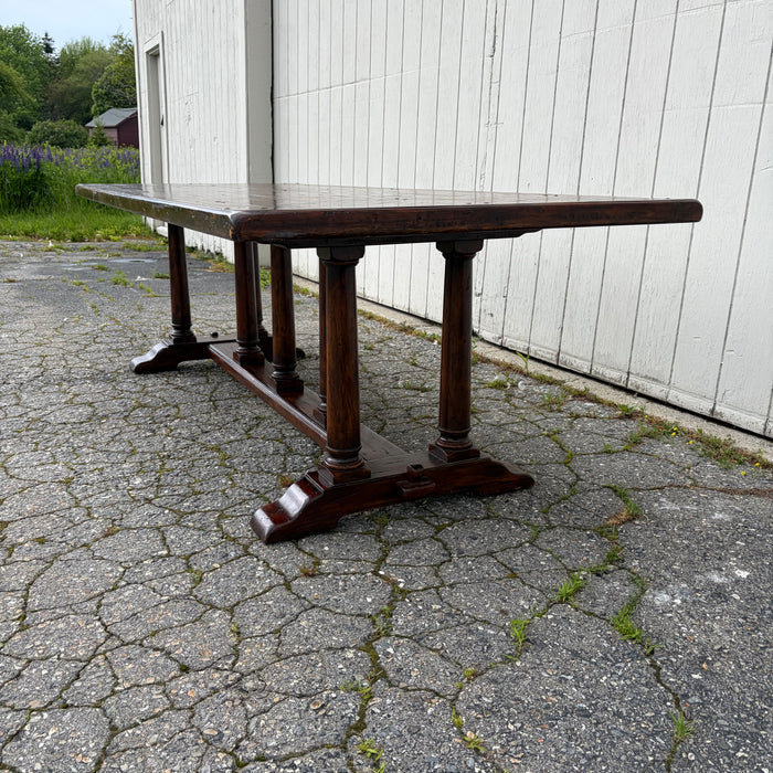 Large Refectory Trestle Dining Table Jacobean Style by Theodore Alexander Castle Bromwich