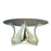Hollywood Regency Coffee Table or Cocktail Table with Swan Base and Glass Top