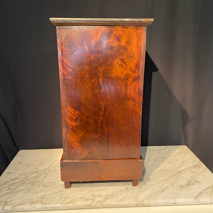 French Empire Side Cabinet, Nightstand or Side Table with Marble Top and Ormolu Mounts